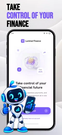 Fintech AI Assistant App Store screenshot template