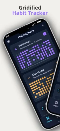 HabitSphere App Store screenshot template